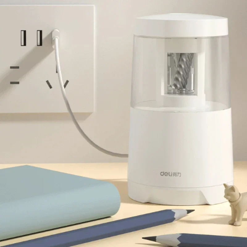 Electric Pencil Sharpener Usb - เครื่องเหลาดินสอไฟฟ้า Deli ใช้พลังงานได้ทั้ง USB และแบตเตอรี่ ระบบหยุดอัตโนมัติ