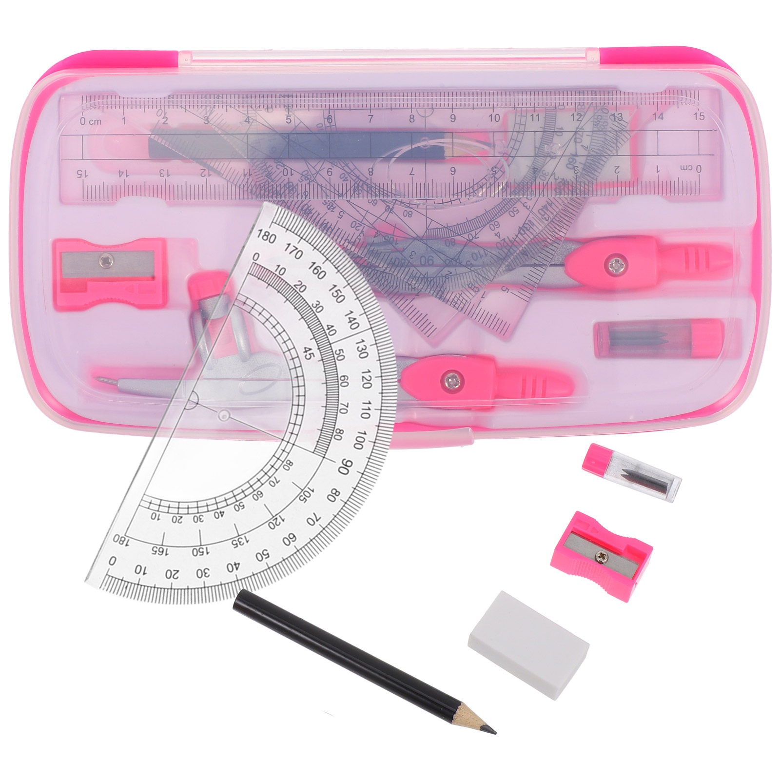 1 ชุดอุปกรณ์วัดมุมและเรขาคณิต  - Math Geometry Set With Compass บทวิจารณ์และราคา