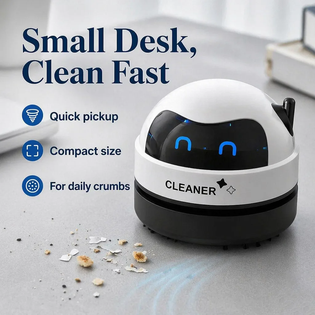 เครื่องดูดฝุ่นขนาดเล็กแบบพกพา  - Mini Desktop Vacuum Cleaner For Eraser Dust บทวิจารณ์และราคา